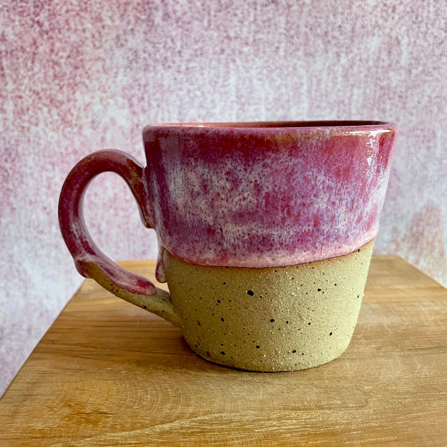 Pink Ceramic Mug, Handmade Cup