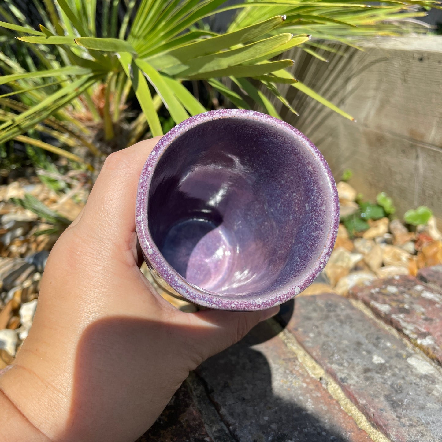 Purple Ceramic Tumbler, Handmade Modern Cup