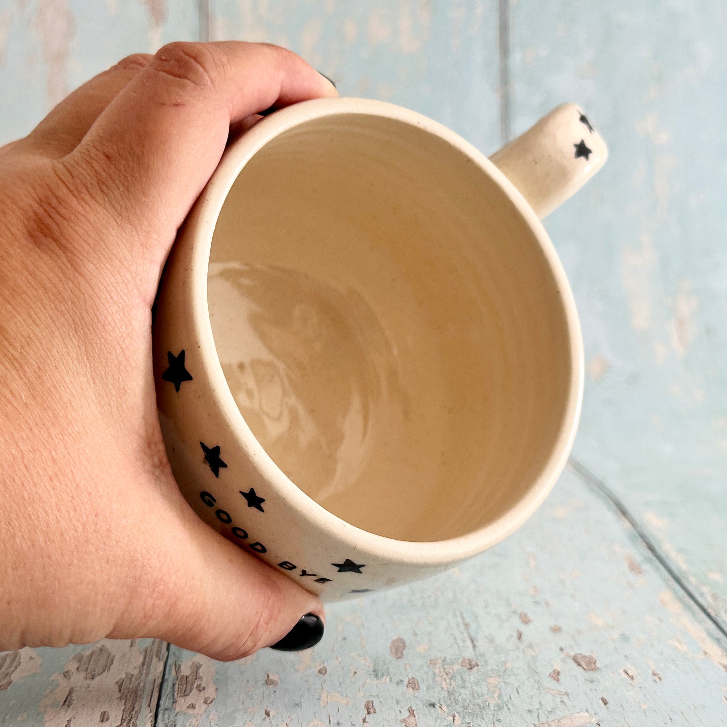 Halloween Ouija Mug, Handmade Ceramic Cup