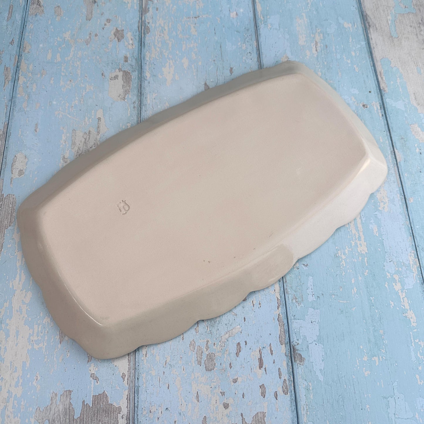 Orange and Green Carrot Platter, Large Handmade Rectangle Ceramic Plate