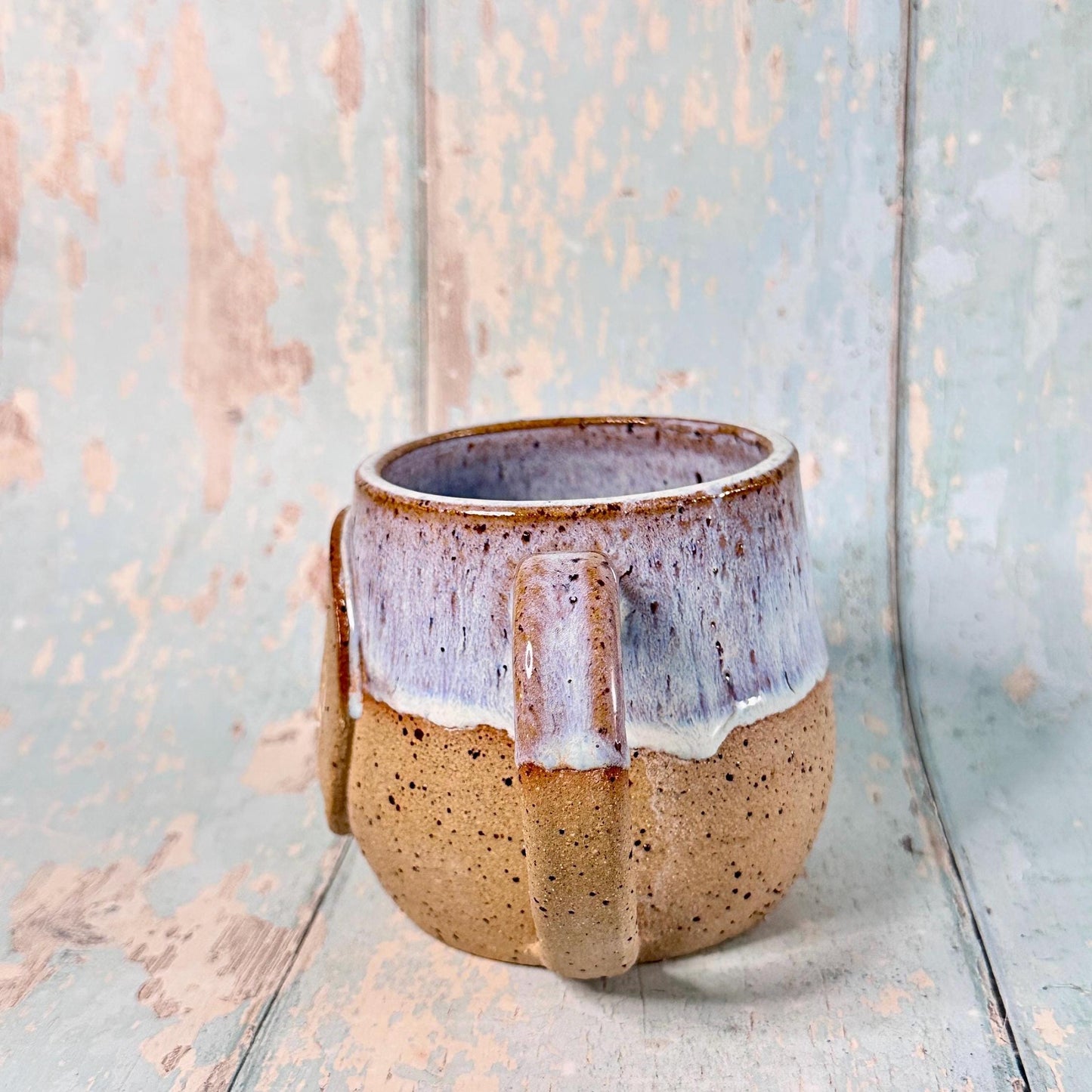 White Christmas Snow Globe Mug, Handmade Ceramic Cup