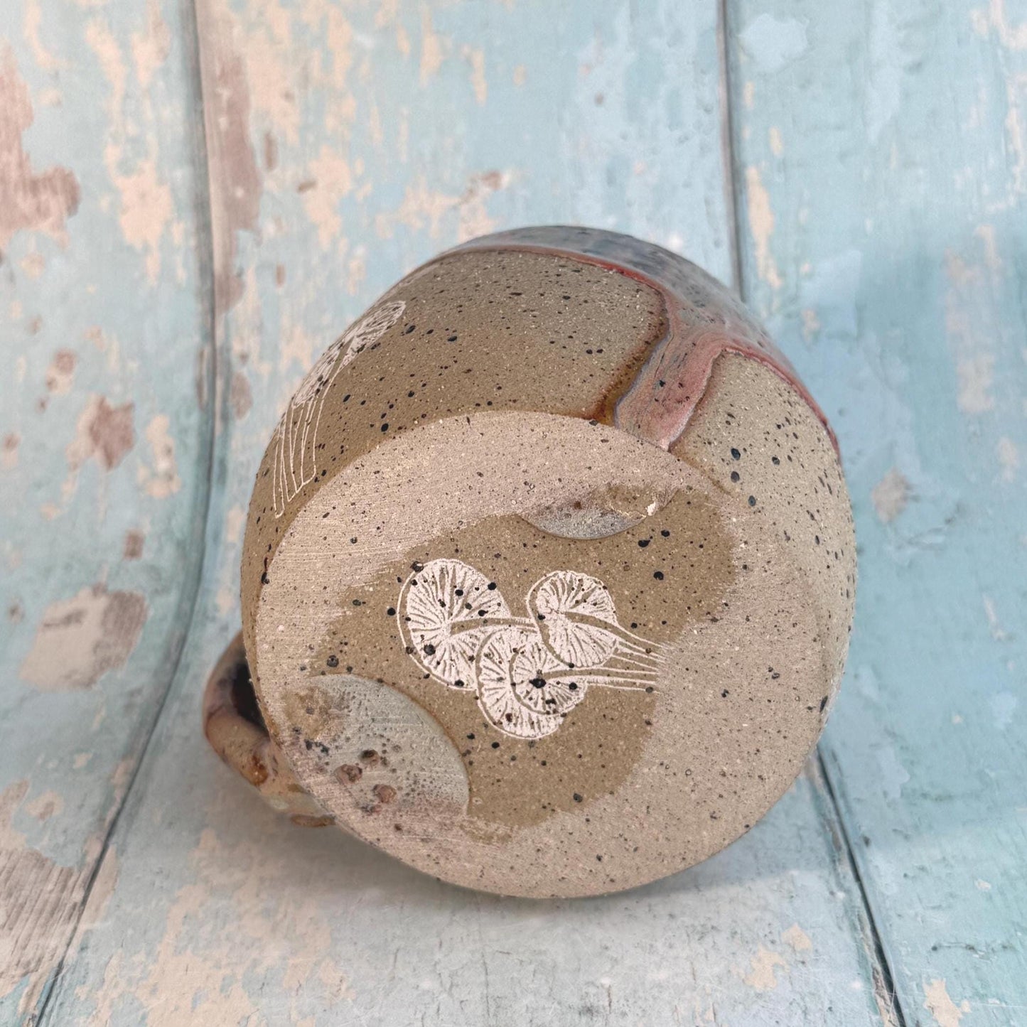 Plum Mushroom Mug, Fungi Ceramic Cup - second