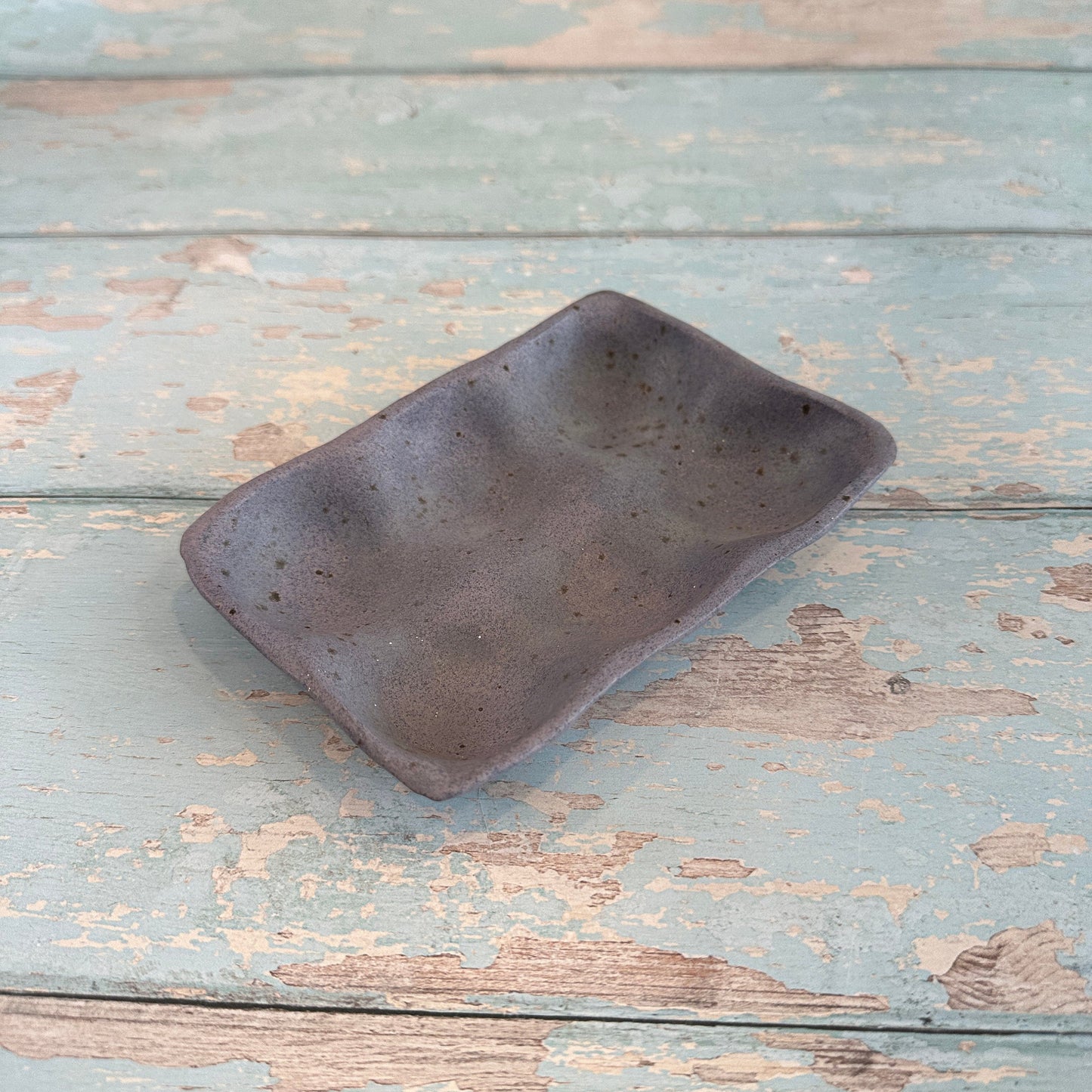 Purple Ceramic Egg Tray, Holds 6 or 12 Eggs