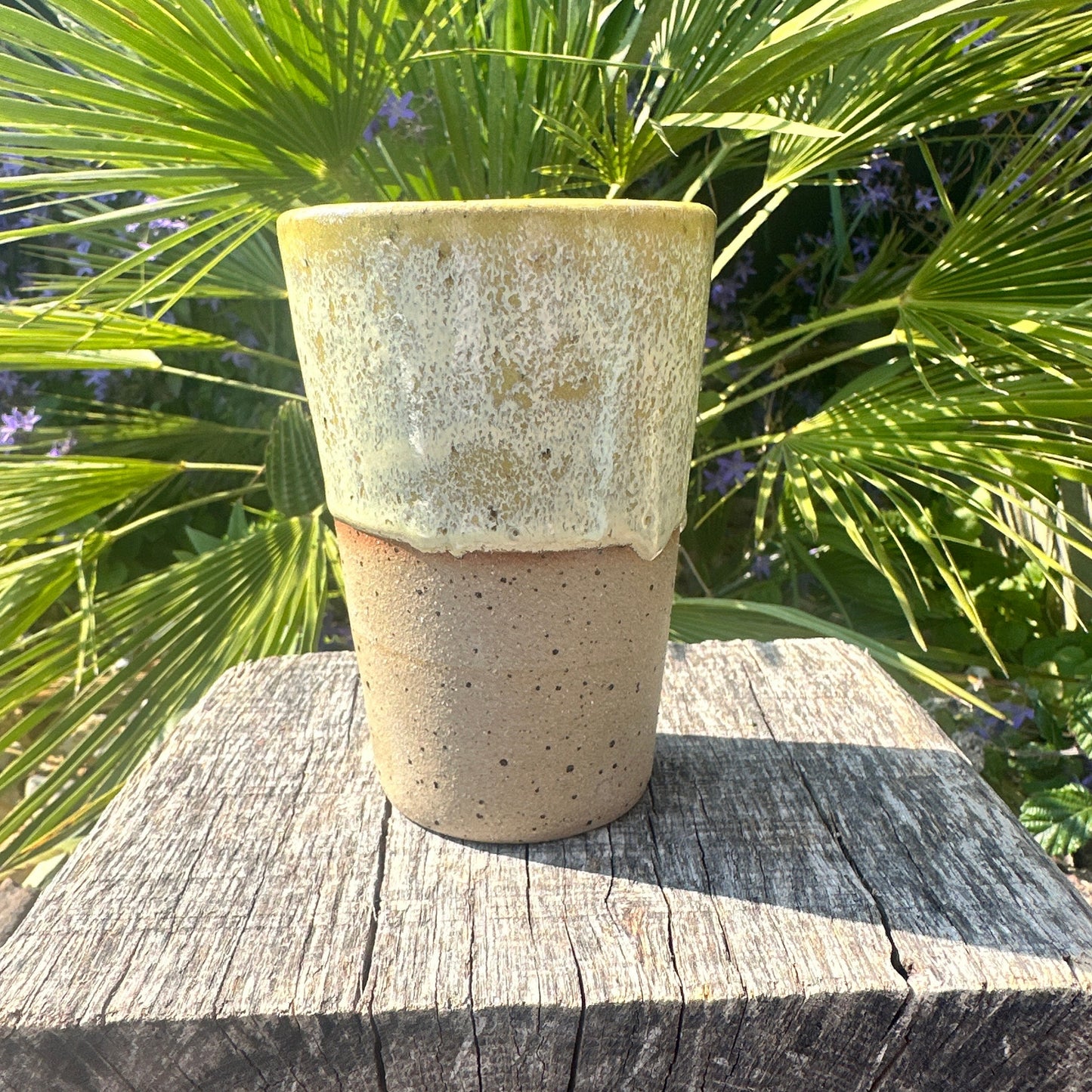 Yellow Ceramic Tumbler, Handmade Modern Cup