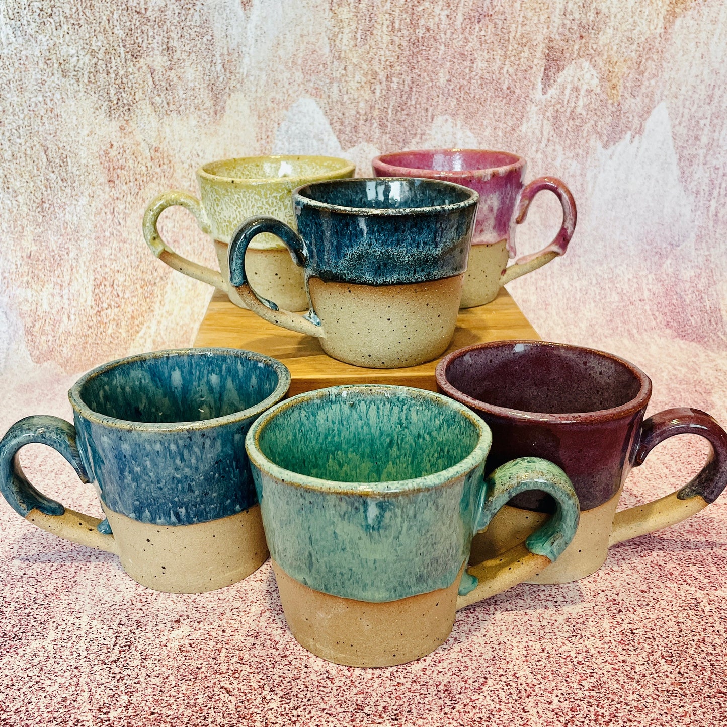 Green Ceramic Mug, Handmade Pottery Cup