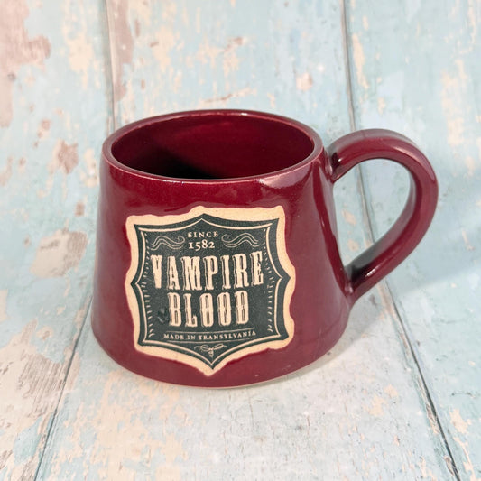 Vampire Blood Label Mug Halloween Spooky Season Cup
