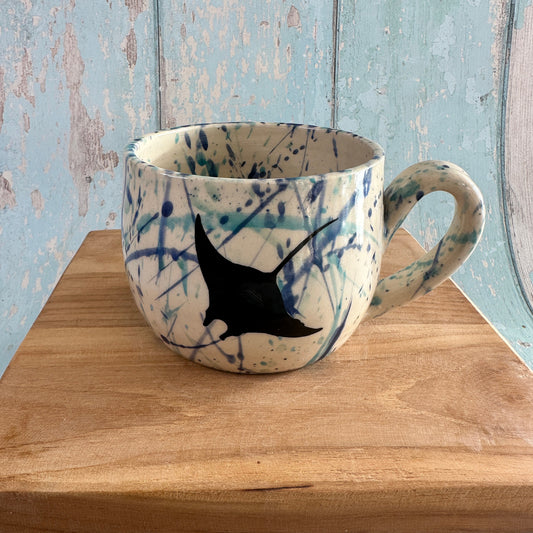 Manta Ray Mug, Large Ceramic Cup