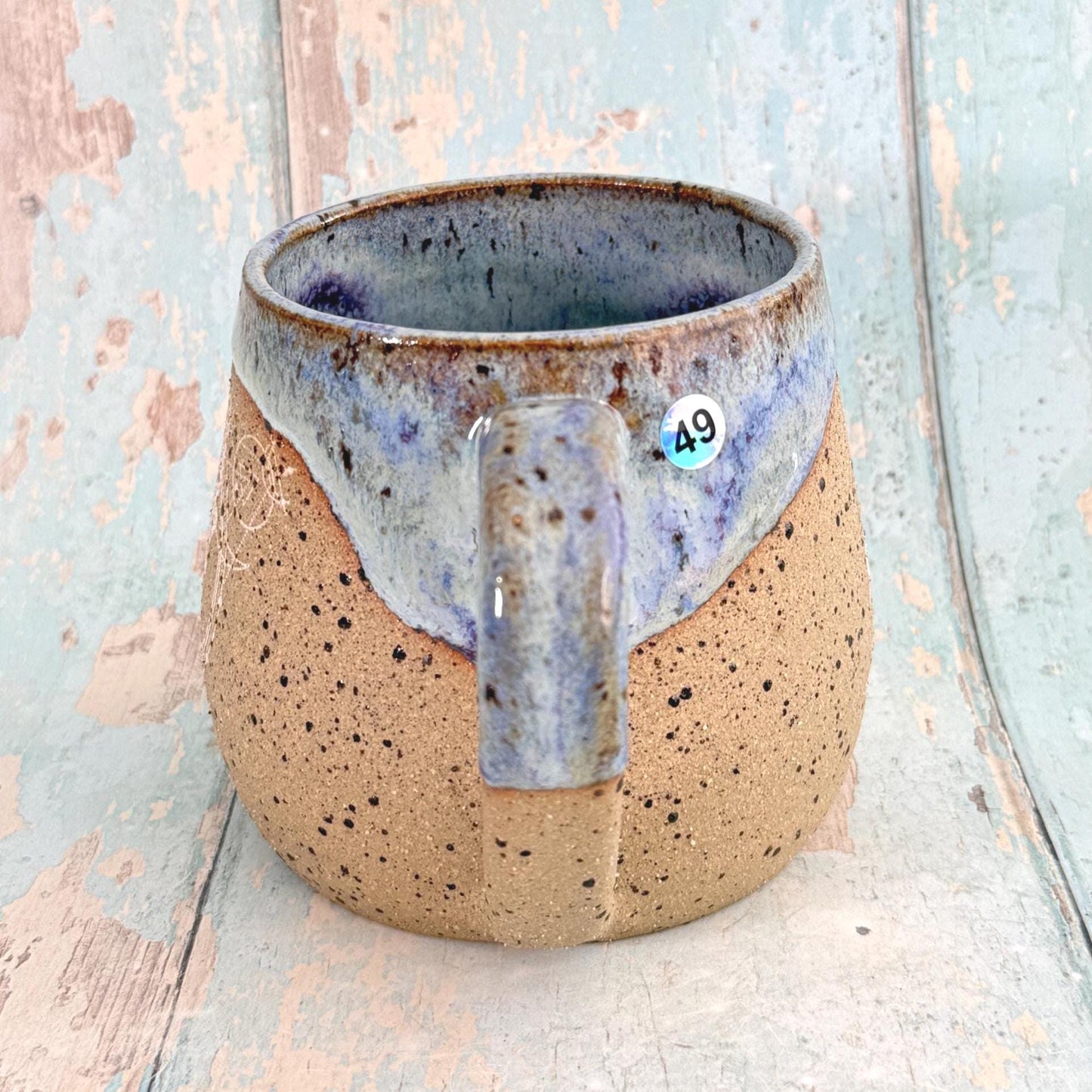Purple Skull Moth Mug, Large Black Ceramic Cup