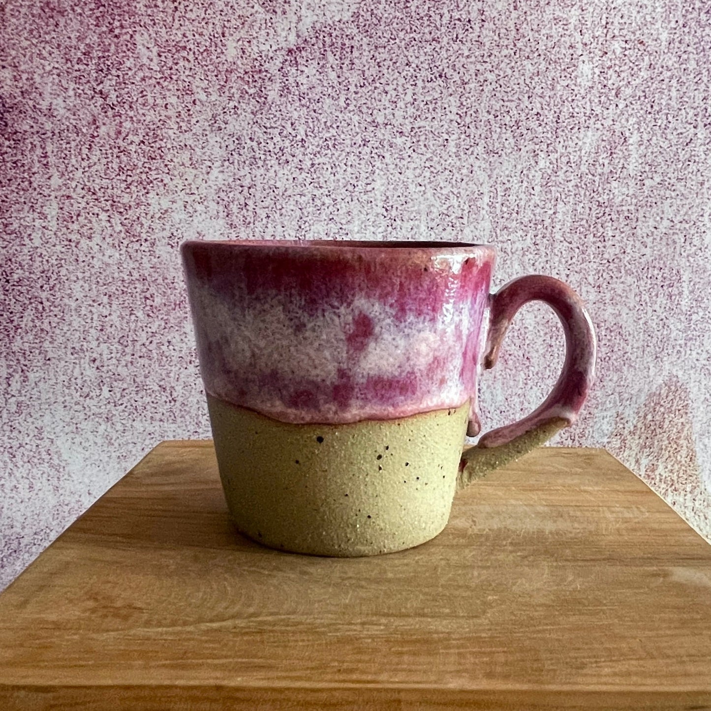 Pink Ceramic Mug, Handmade Cup