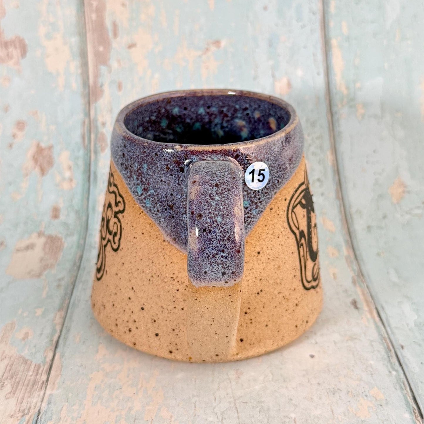 Purple Octopus Ink Halloween Witch Label Mug, Spooky Season Cup
