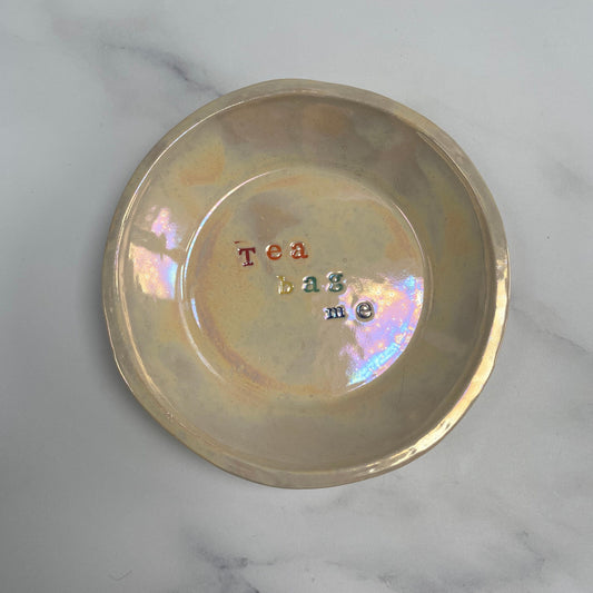 Rainbow Ceramic Dish, Tea Bag Holder