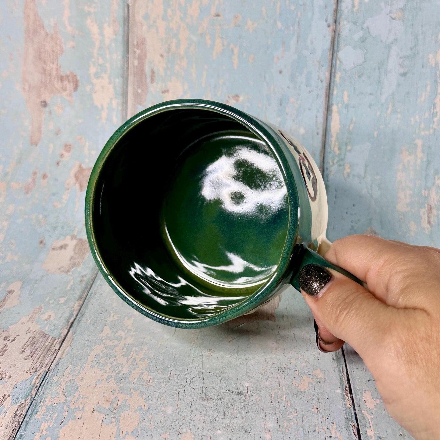Christmas Pudding Mug, Handmade Ceramic Cup - Second