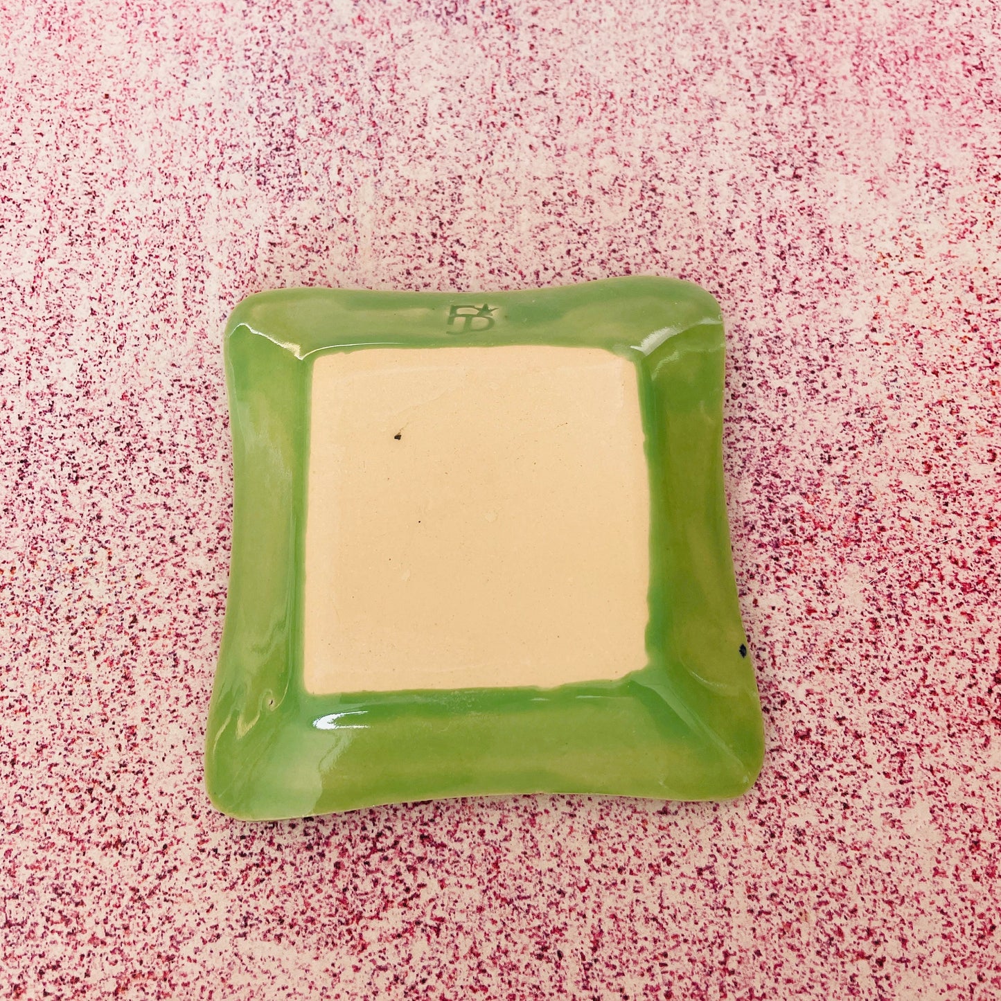 Green Ceramic Dish, Tea Bag Holder