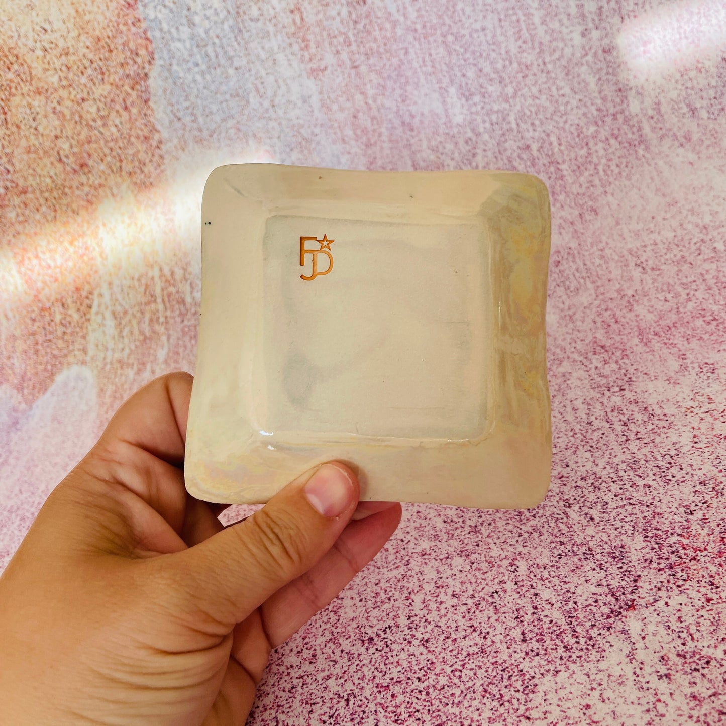 Rainbow Ceramic Dish, Tea Bag Holder