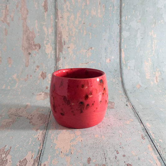 Handmade Ceramic Wine Cup, Coral Pink Tumbler