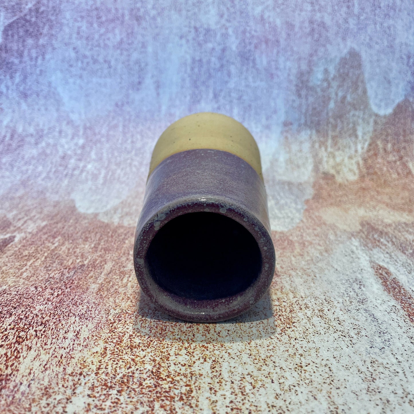 Purple Ceramic Vase, Handmade Modern Pottery