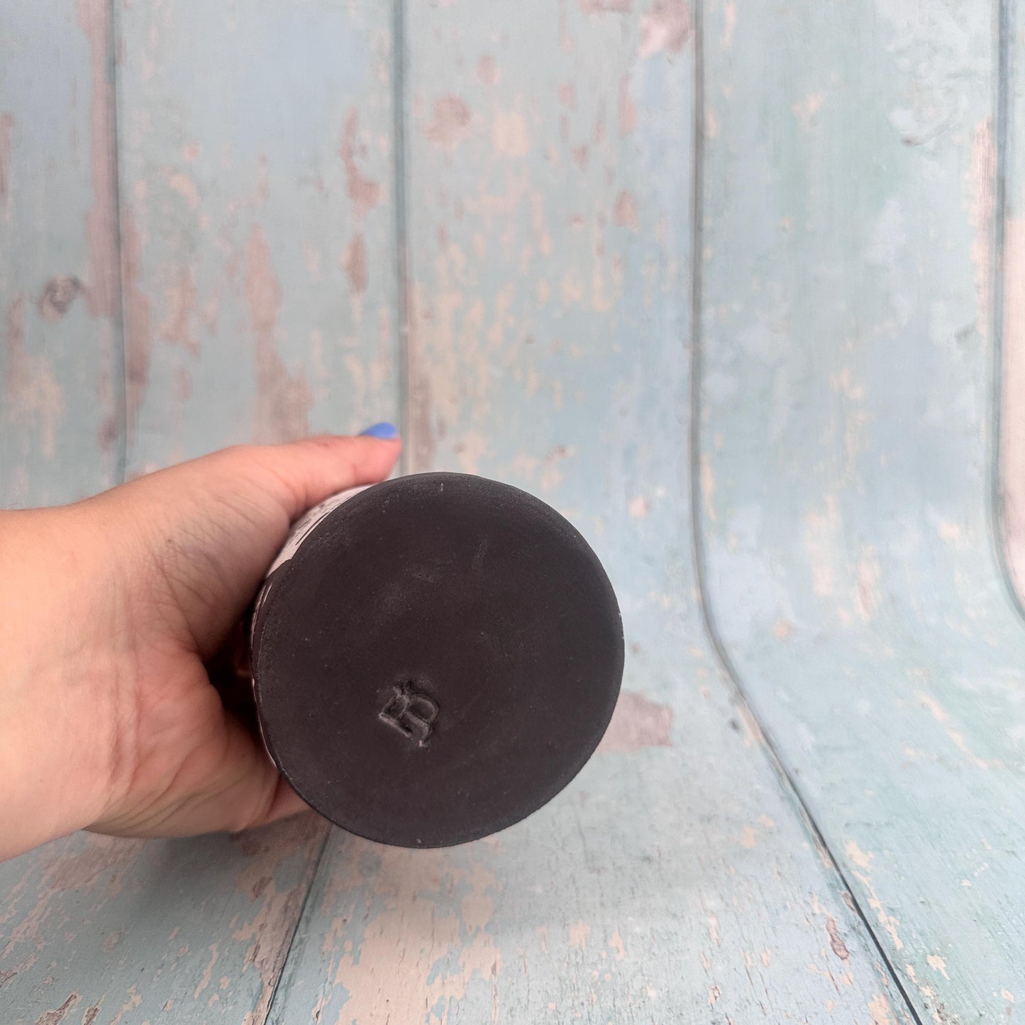 Black and Purple Tarot Ceramic Vase, Handmade Modern Pottery