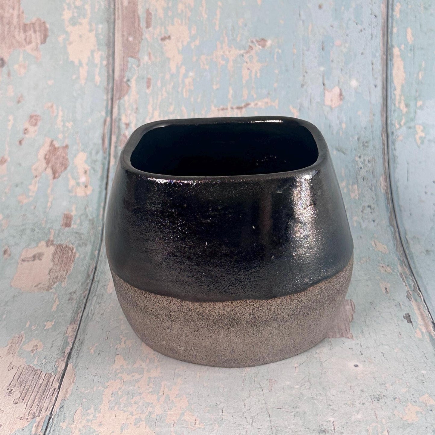Handmade Ceramic Black Wine Cup, Small Sipper Tumbler