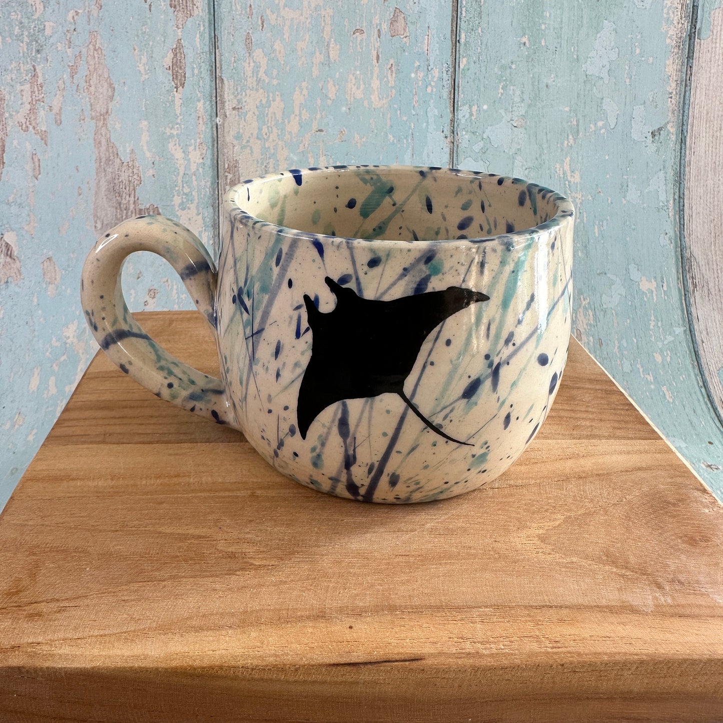 Manta Ray Mug, Large Ceramic Cup