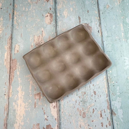 Grey Ceramic Egg Tray, Holdsc12 Eggs - Second
