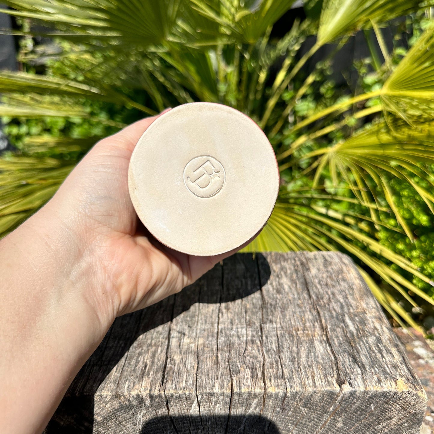 Ceramic Watermelon Vase,  Handmade Modern Pottery, Pink and Green