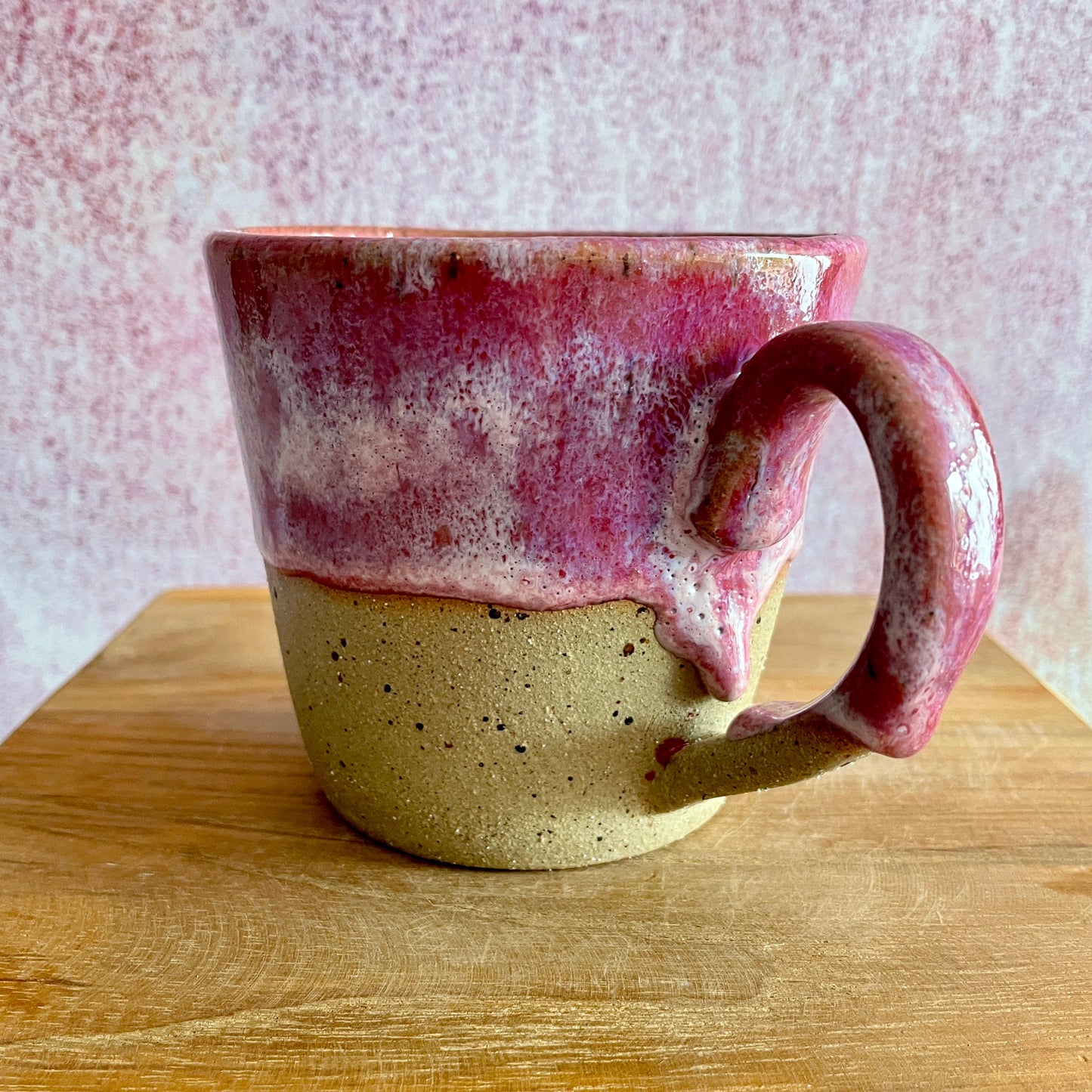 Pink Ceramic Mug, Handmade Cup
