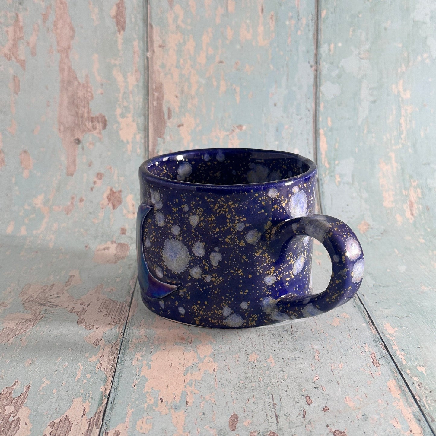 Blue Moon Mug, Large Ceramic Cup - FJD Ceramics