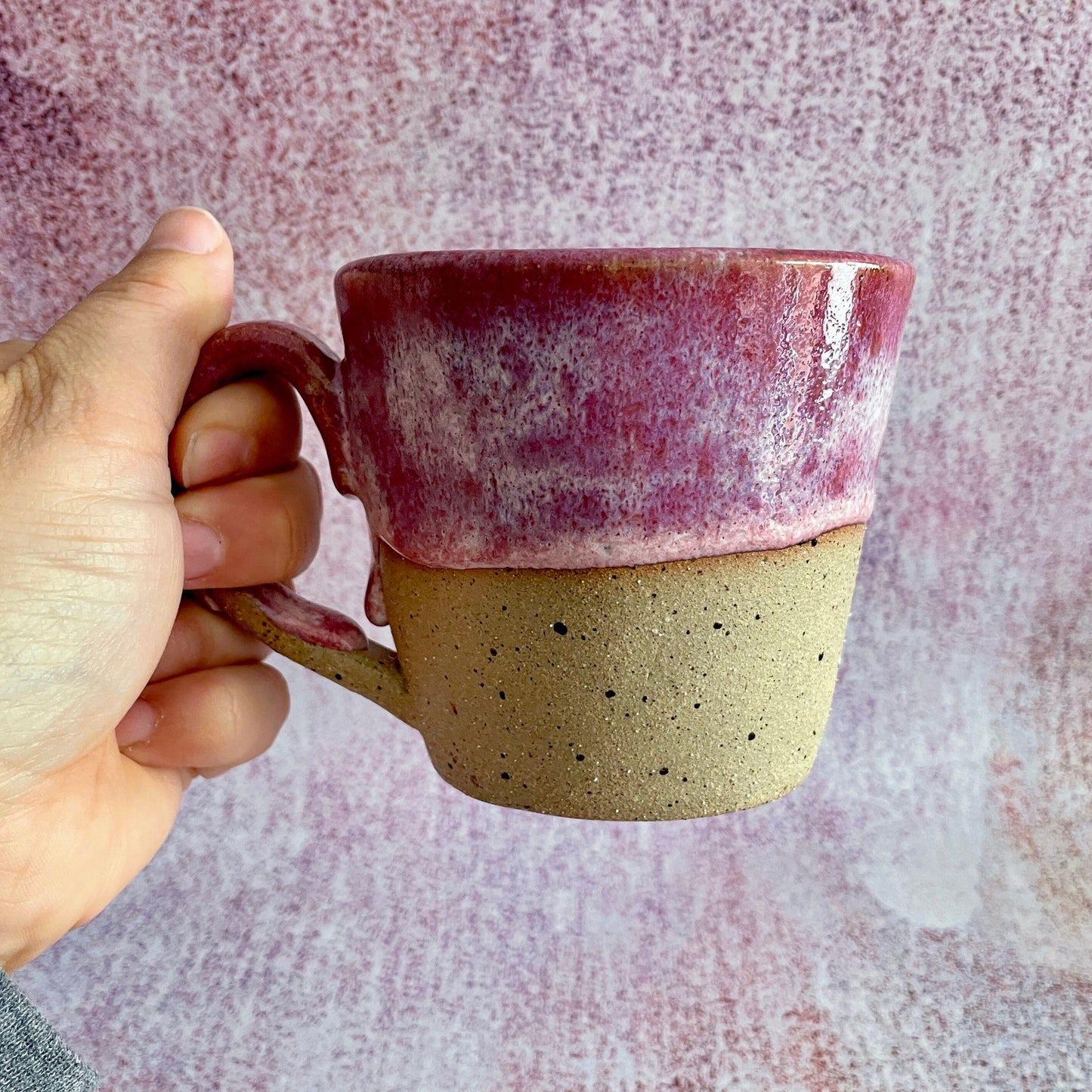 Pink Ceramic Mug, Handmade Cup