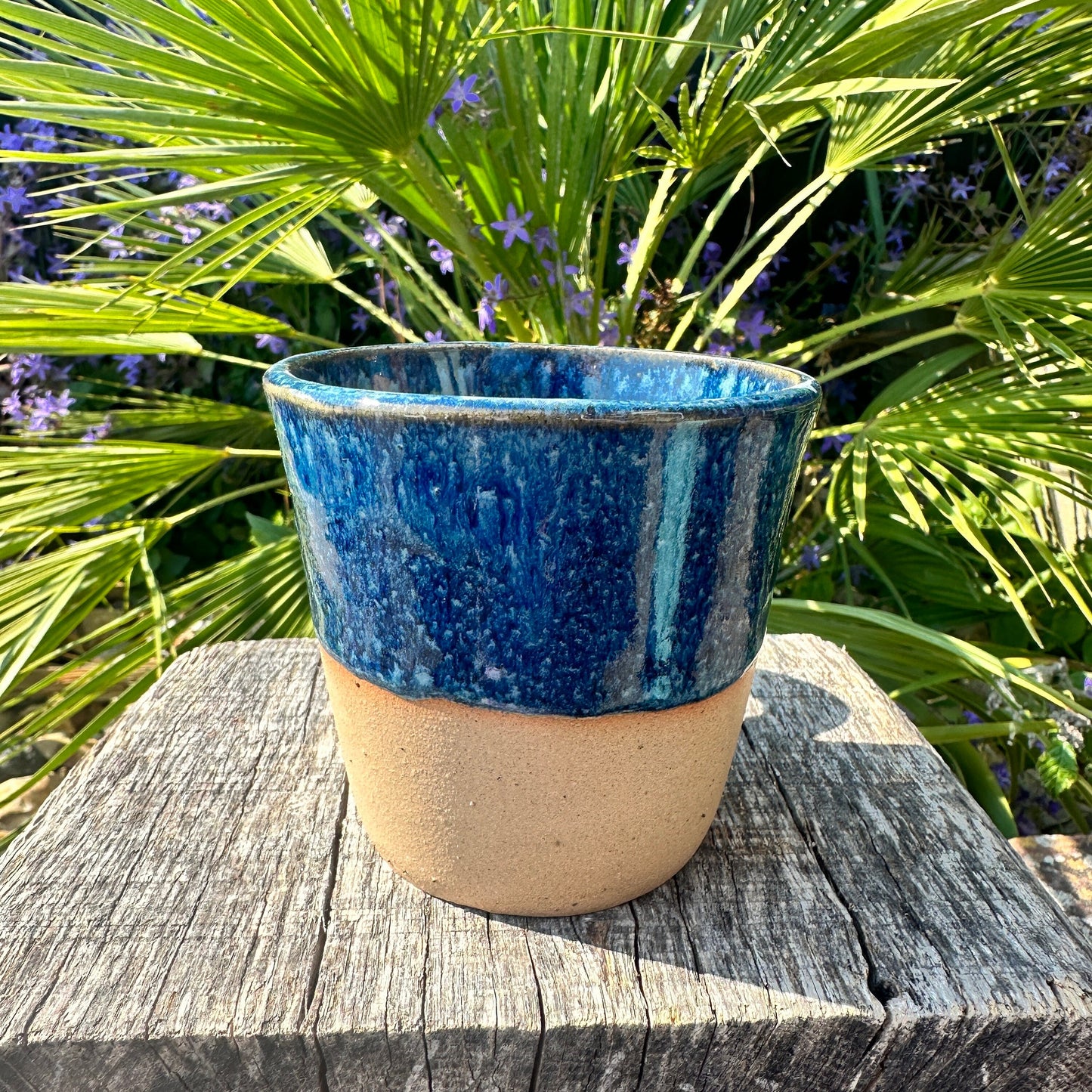 Blue Ceramic Mug, Handmade Pottery Cup