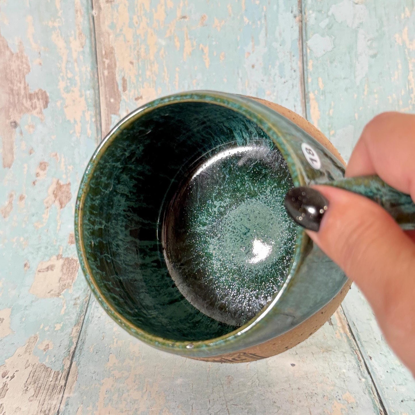 Green and Black "Poison" Witch Label Mug Halloween Spooky Season Cup