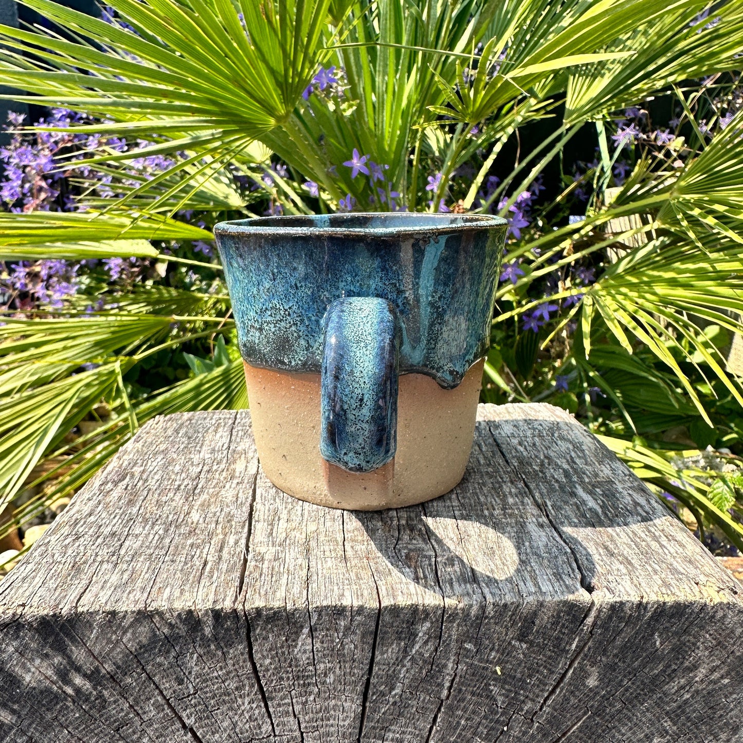 Blue Ceramic Mug, Handmade Pottery Cup