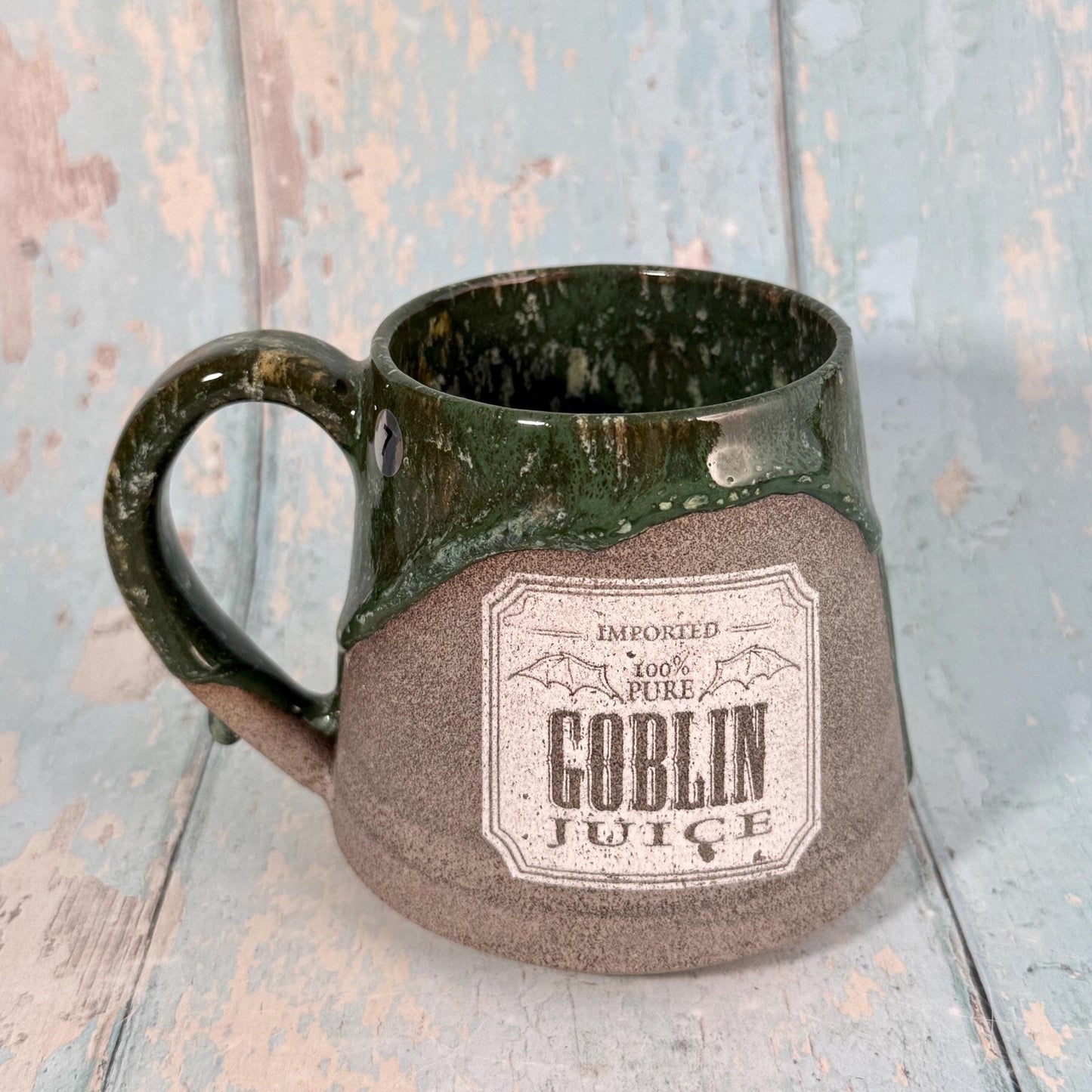 Green "Goblin Juice" Label Mug Halloween Spooky Season Cup - Second