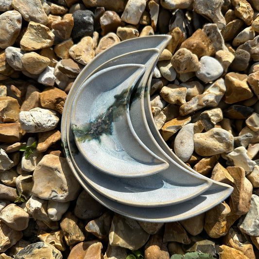 Grey Green and Gold Moon Nesting Dishes