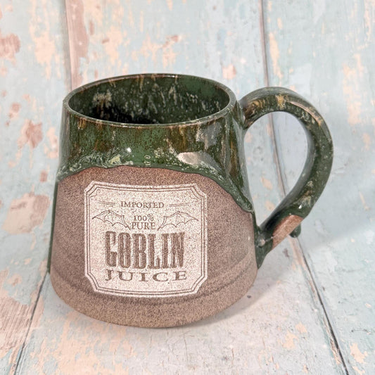 Green "Goblin Juice" Label Mug Halloween Spooky Season Cup - Second