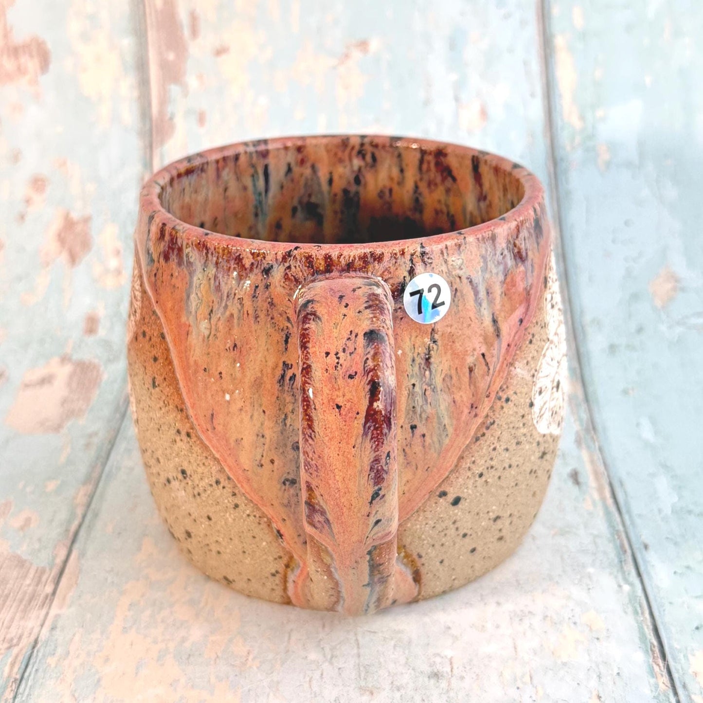 Plum Mushroom Mug, Fungi Ceramic Cup - second