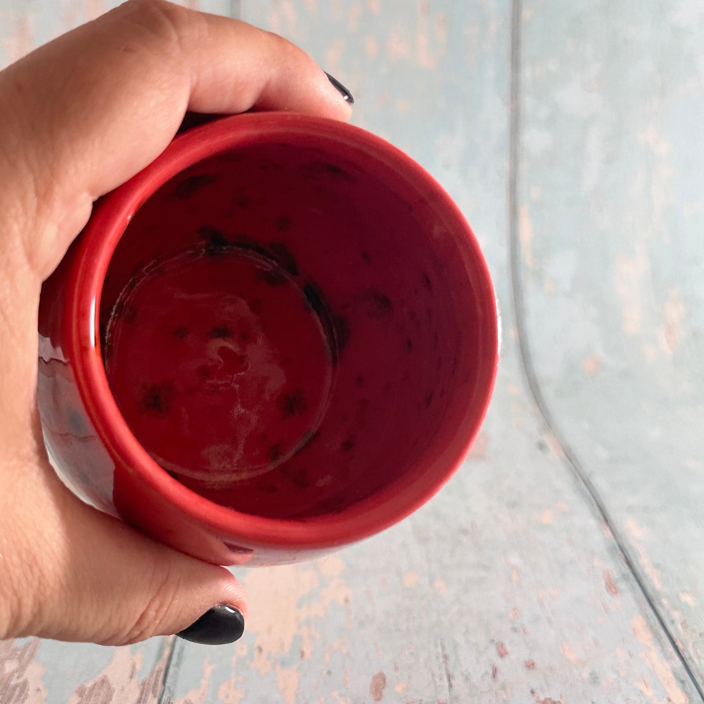 Handmade Ceramic Wine Cup, Coral Pink Tumbler