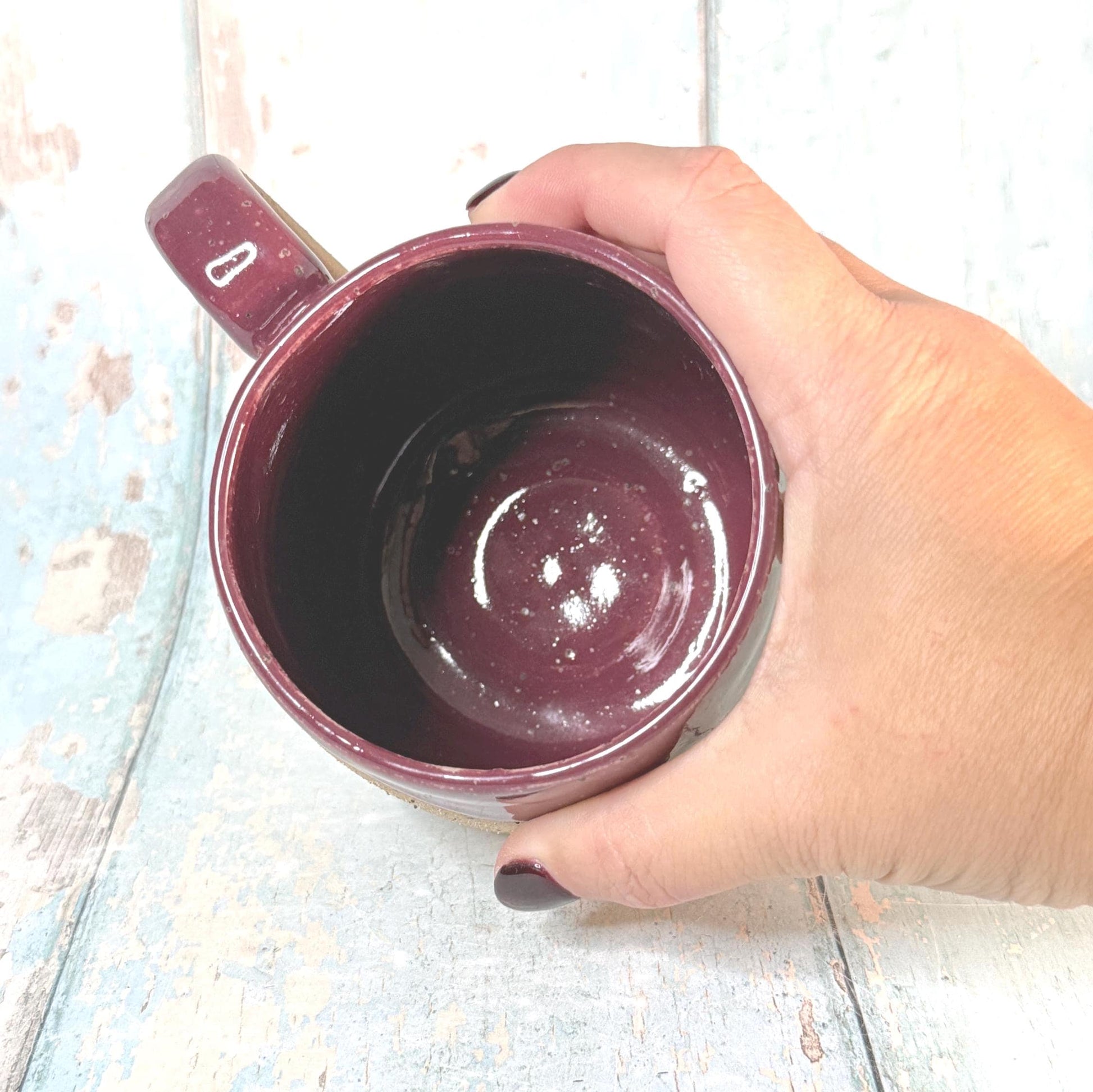 Plum Mushroom Mug, Fungi Ceramic Cup