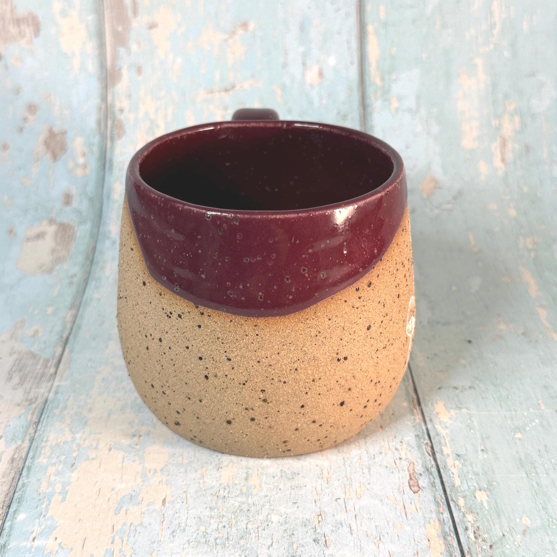 Plum Mushroom Mug, Fungi Ceramic Cup