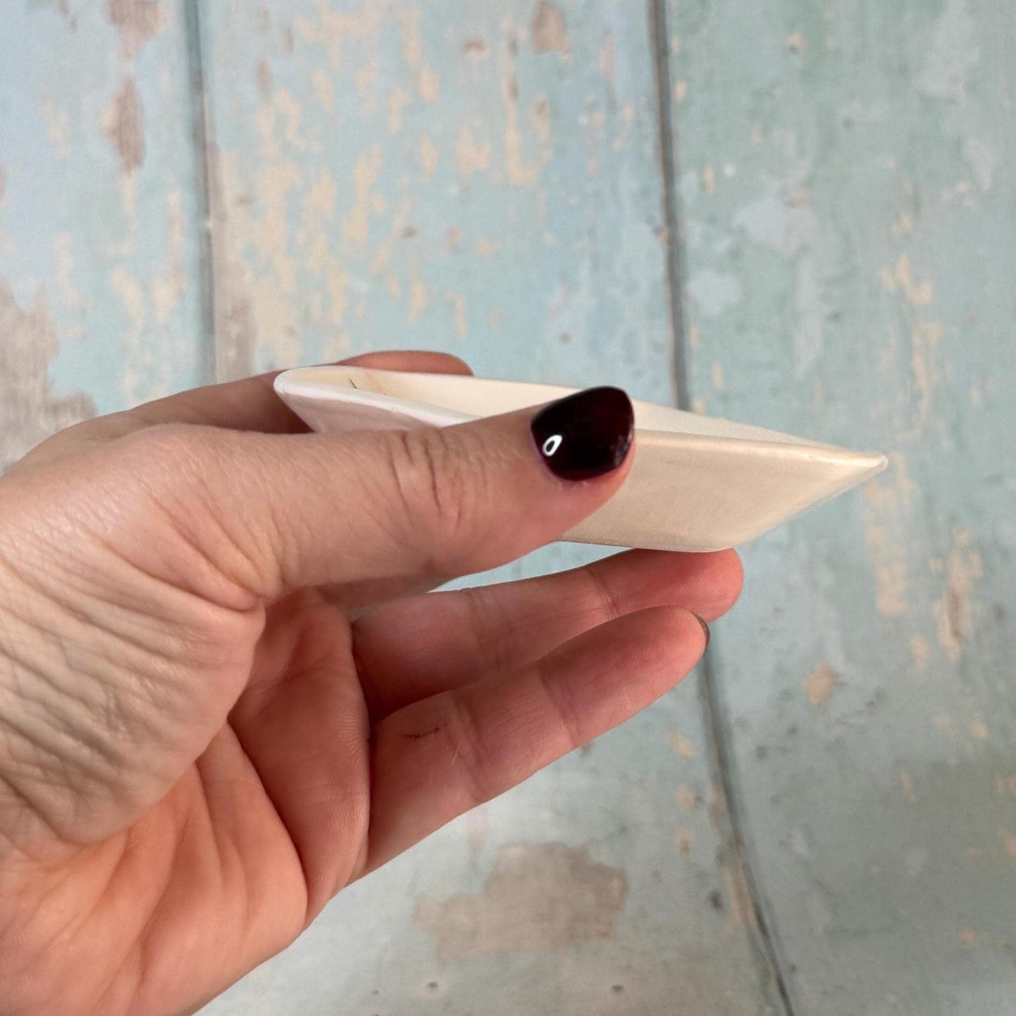Black & White Snake Jewellery Dish, Handmade Hexagon Ceramic Pot