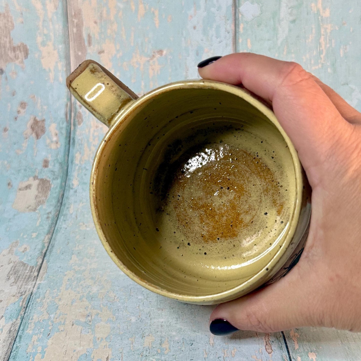 Yellow Bee Mug, Large Ceramic Cup