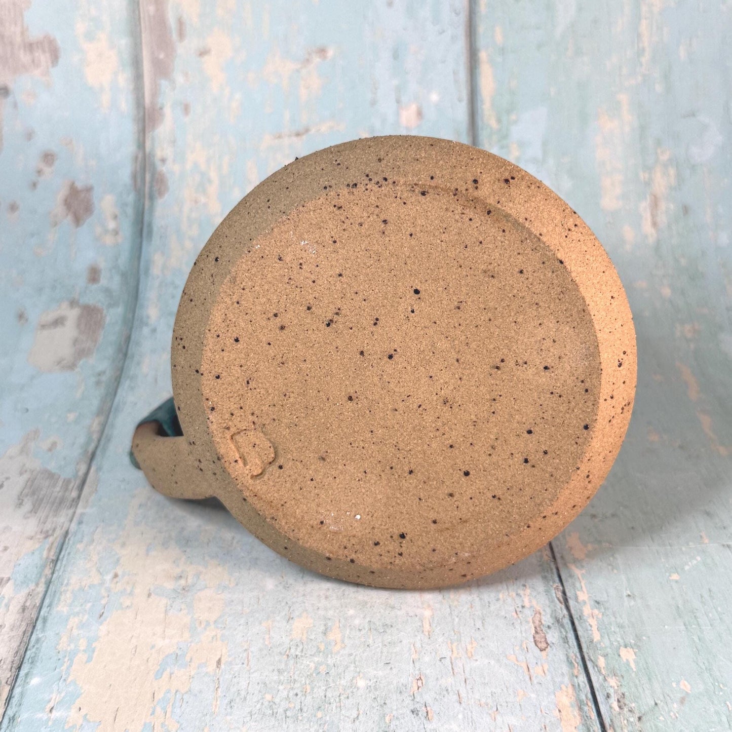 Green Christmas Tree Mug, Handmade Ceramic Cup