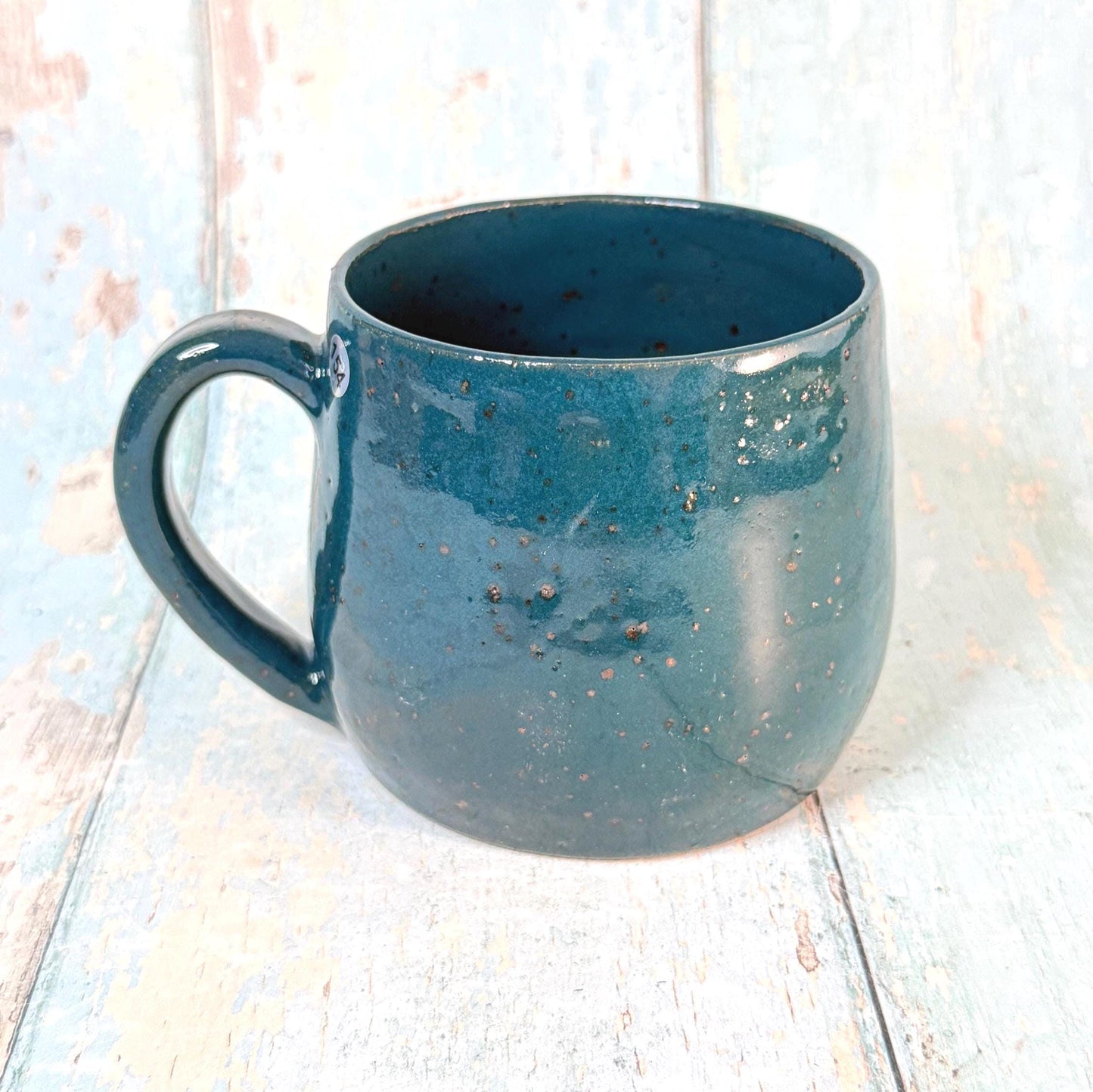 Green Christmas Tree Mug, Handmade Ceramic Cup