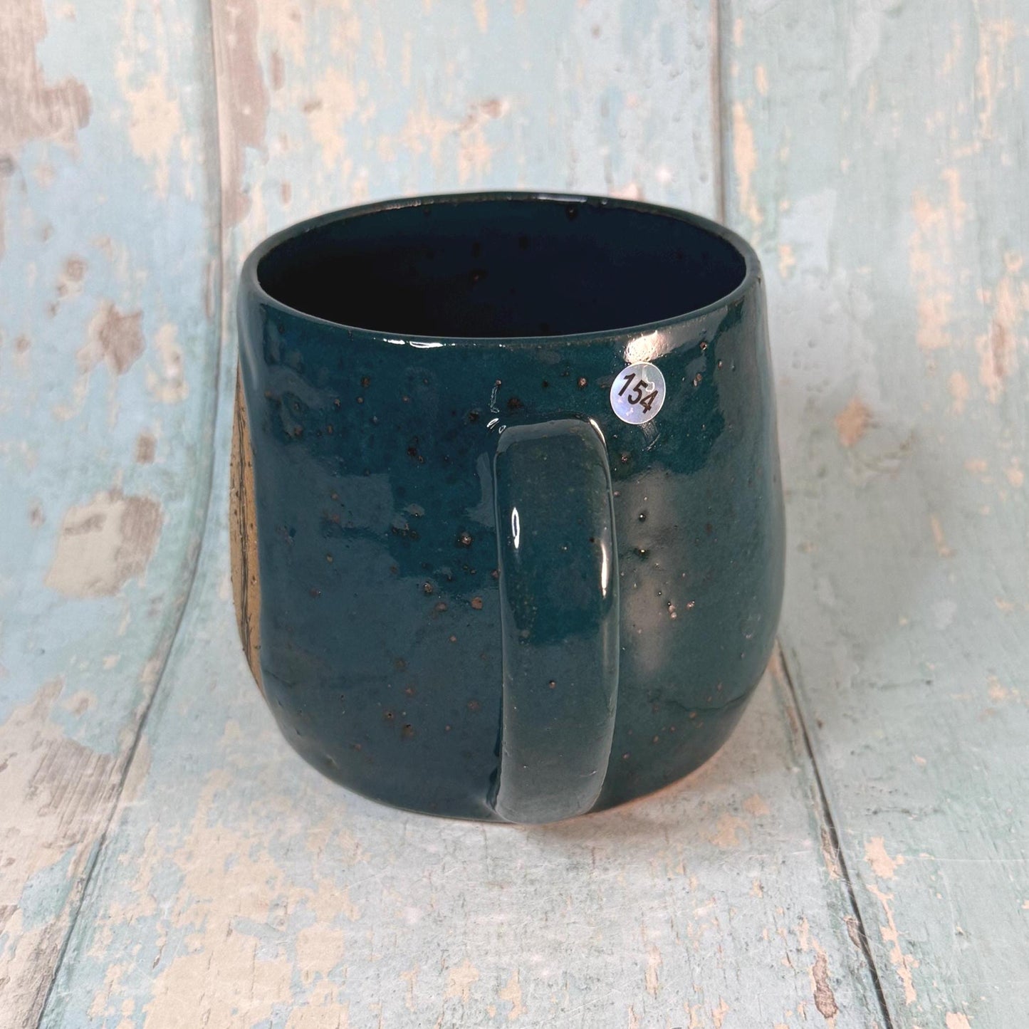 Green Christmas Tree Mug, Handmade Ceramic Cup