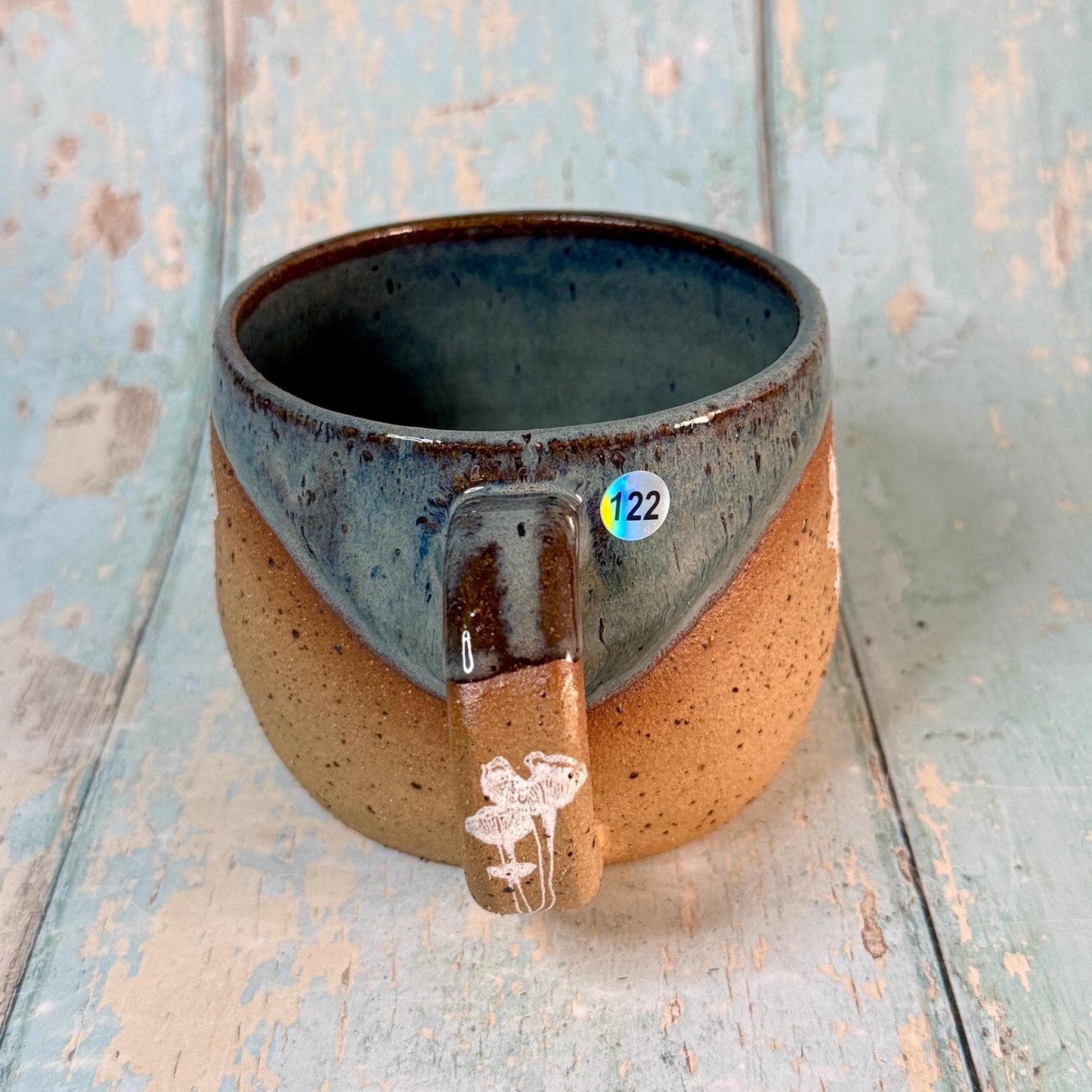 Grey Mushroom Mug, Fungi Ceramic Cup
