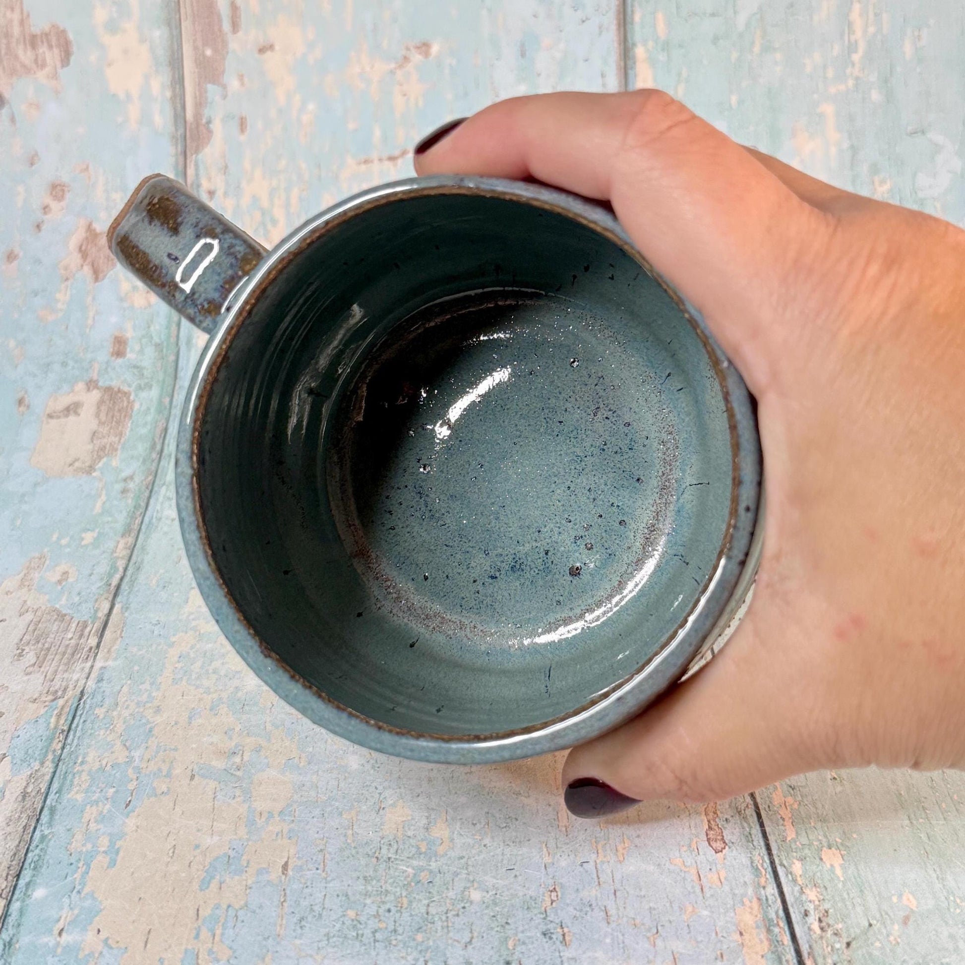 Grey Mushroom Mug, Fungi Ceramic Cup