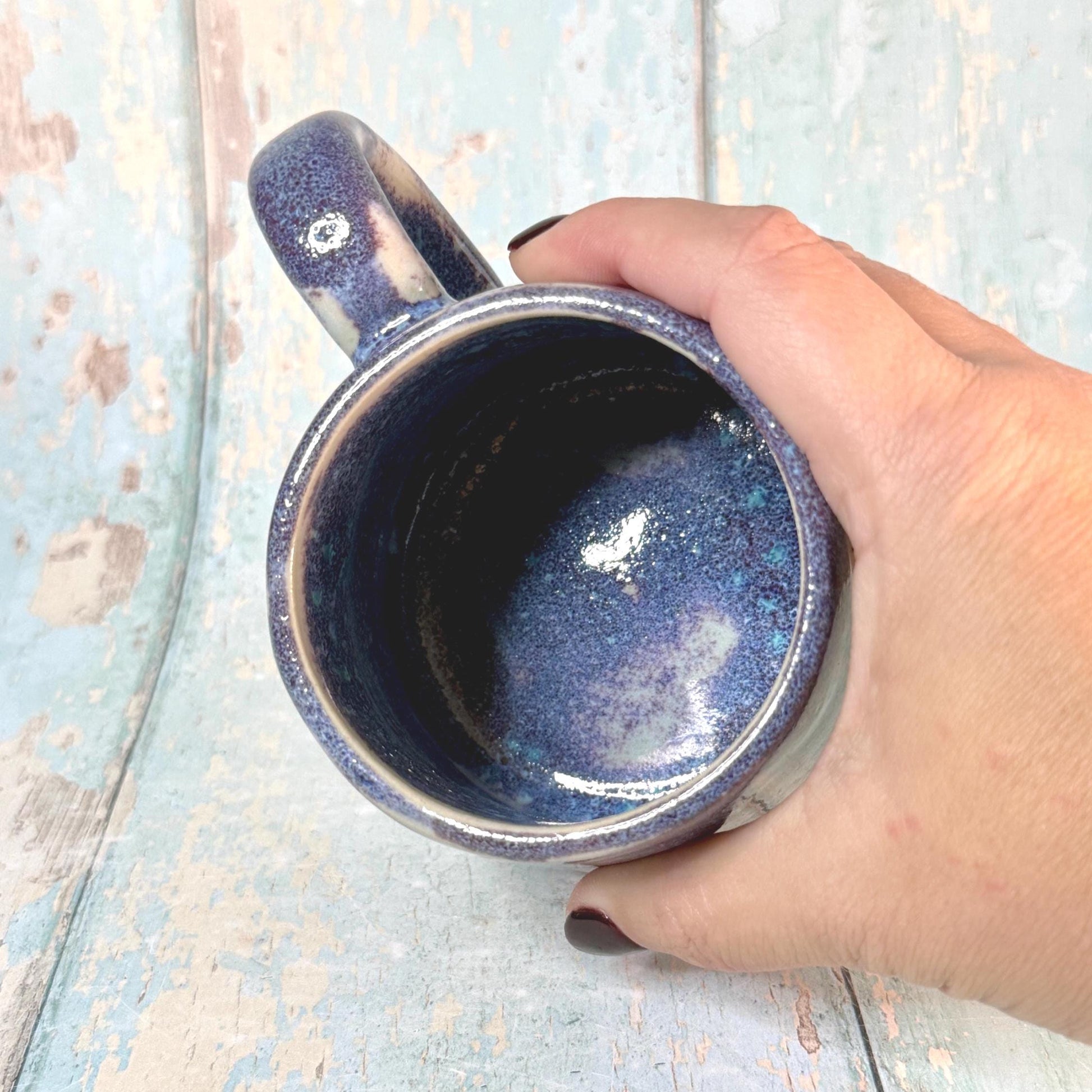 Purple Mystical Mug, Handmade Ceramic Cup - Second