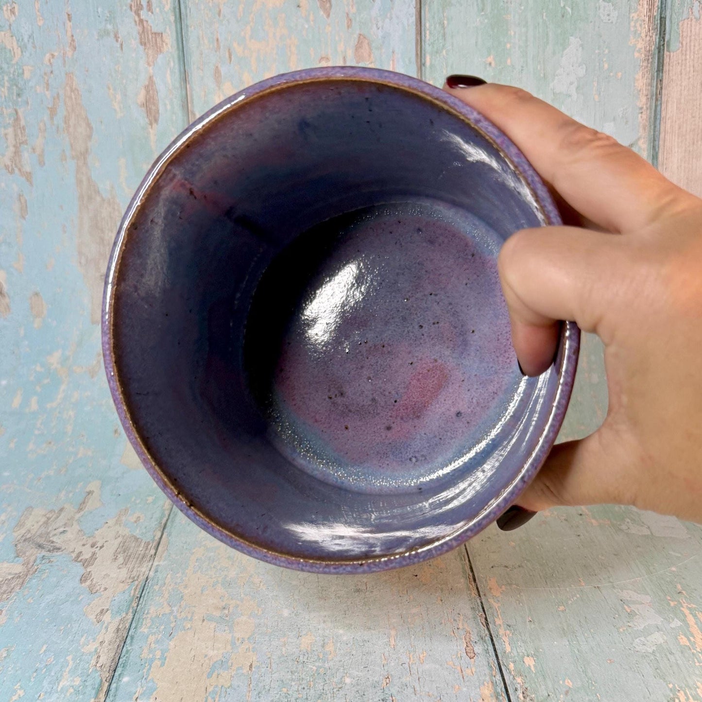 Purple Tarot Ceramic Planter, Indoor Plant Pot