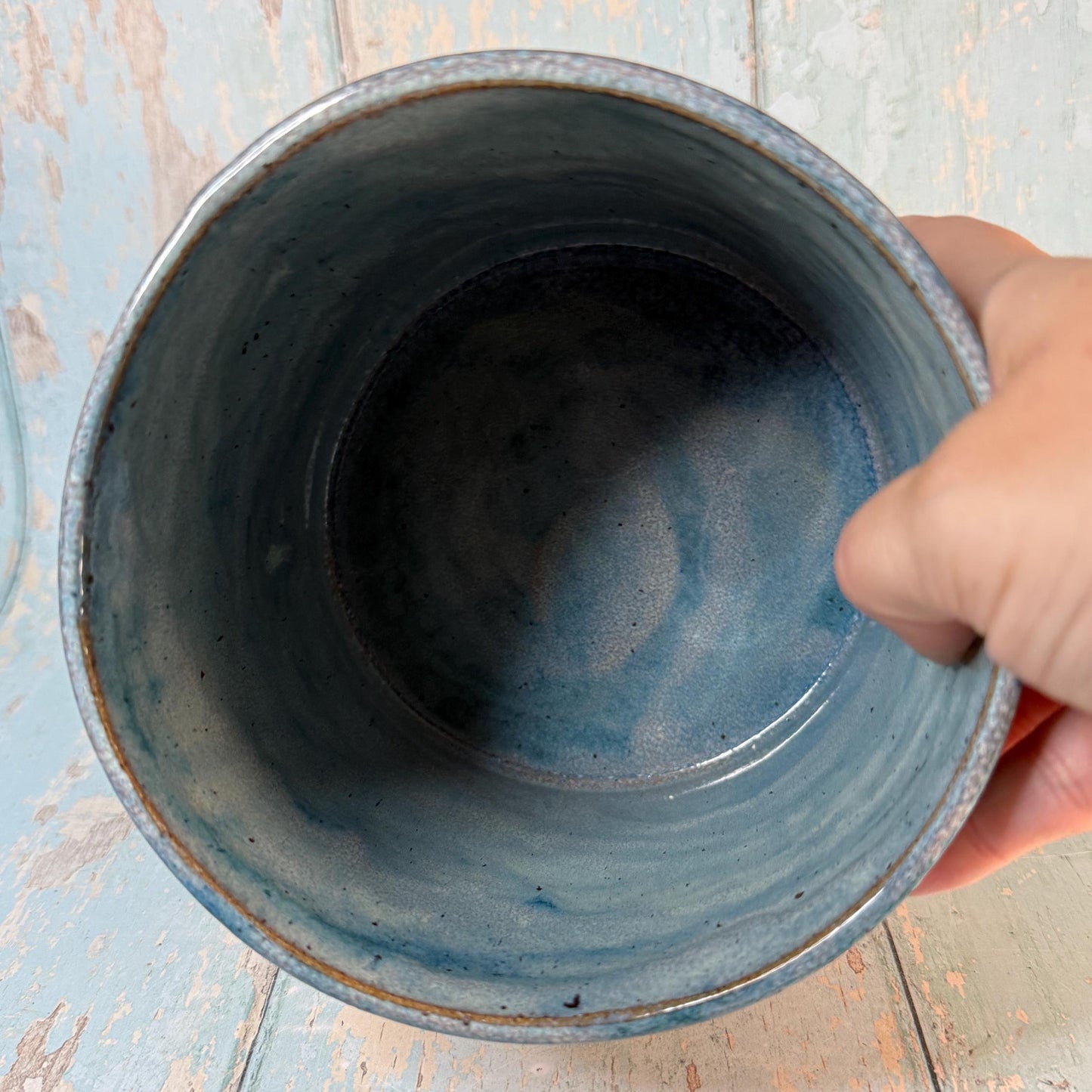 Turquoise Dragonfly Planter, Ceramic Plant Pot