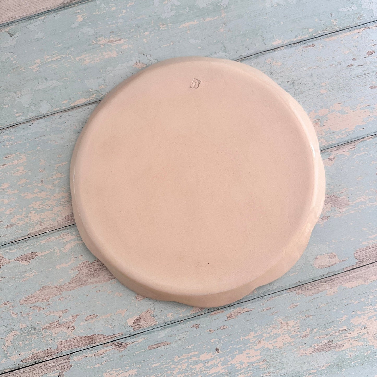 Large Daisy Plate, Floral Ceramic Platter - FJD Ceramics