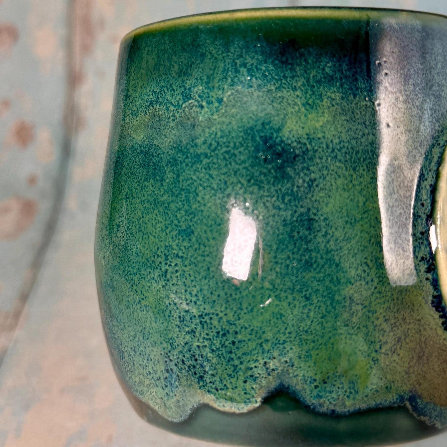 Monstera Leaf Mug, Large Green Ceramic - FJD Ceramics